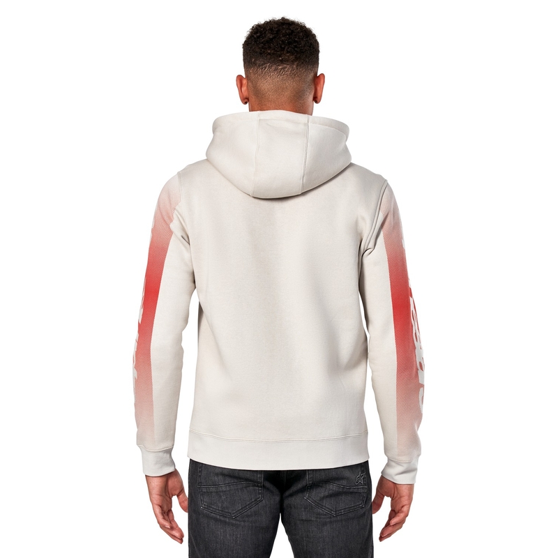 Sweat à capuche Alpinestars Arising blanc cassé-bleu-rouge