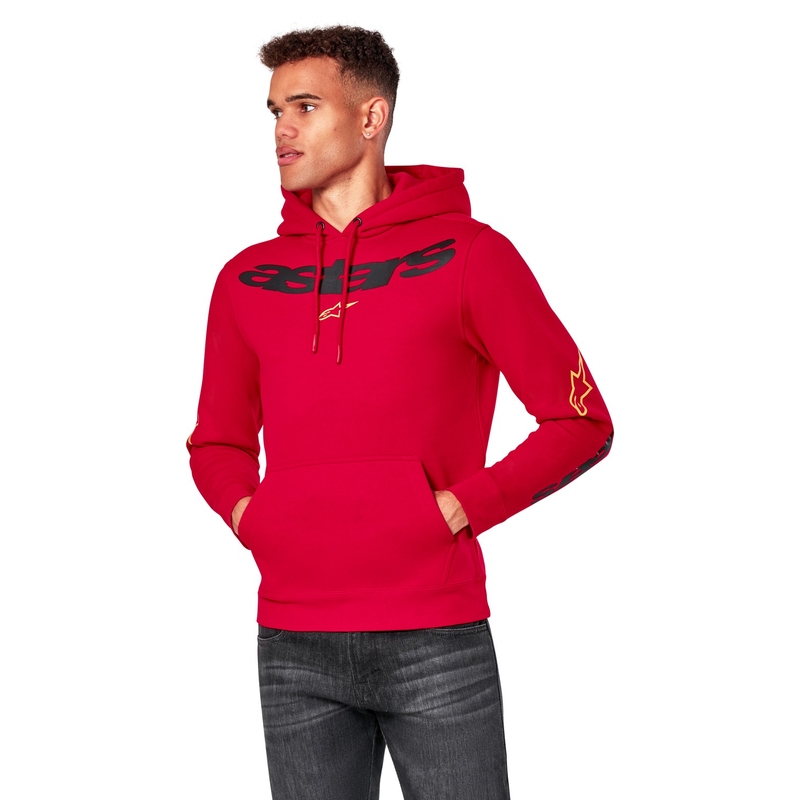 Sweat à capuche Alpinestars Elliptic rouge