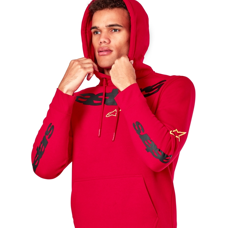 Sweat à capuche Alpinestars Elliptic rouge
