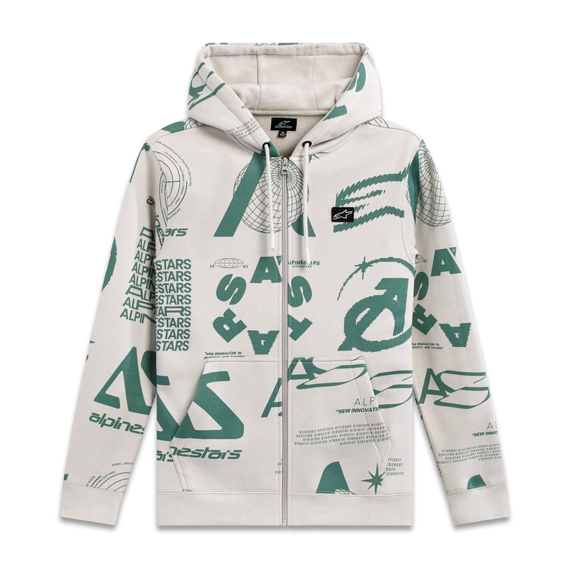 Sweat à capuche Alpinestars Determinant blanc blanc cassé