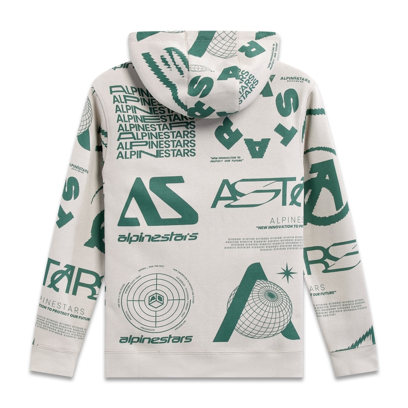 Sweat à capuche Alpinestars Determinant blanc blanc cassé