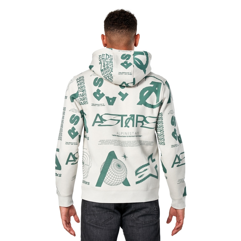 Sweat à capuche Alpinestars Determinant blanc blanc cassé