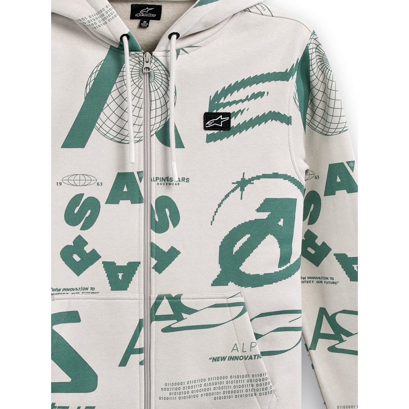 Sweat à capuche Alpinestars Determinant blanc blanc cassé