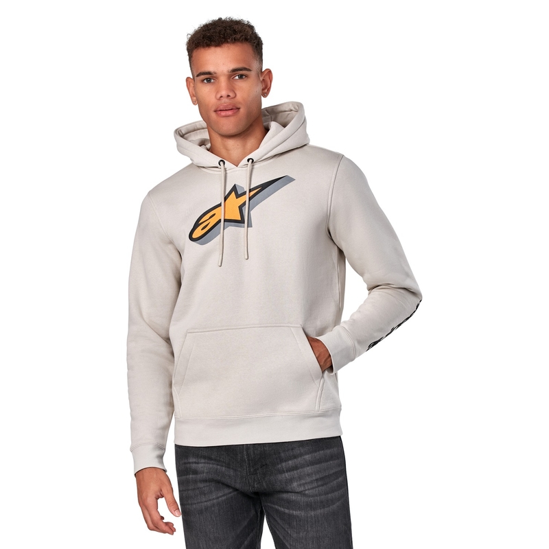 Sweat à capuche Alpinestars Quickness blanc cassé