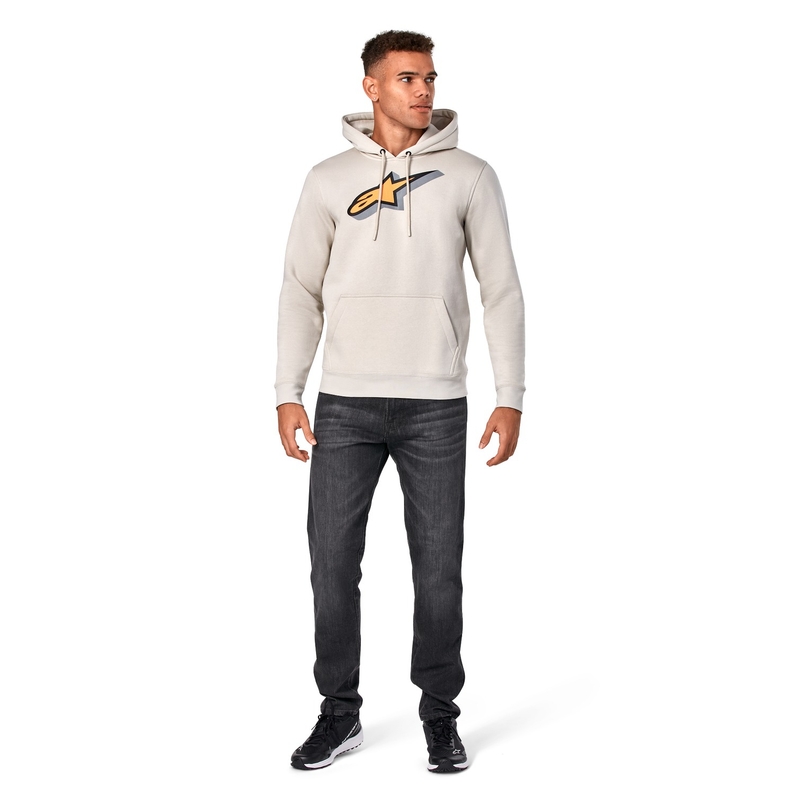 Sweat à capuche Alpinestars Quickness blanc cassé