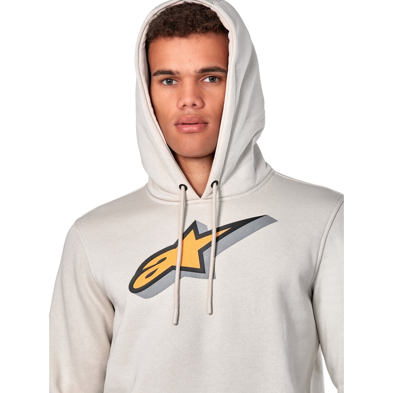 Sweat à capuche Alpinestars Quickness blanc cassé