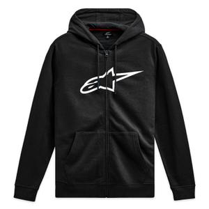 Sweat à capuche Alpinestars Ageless Zip 3 noir-blanc