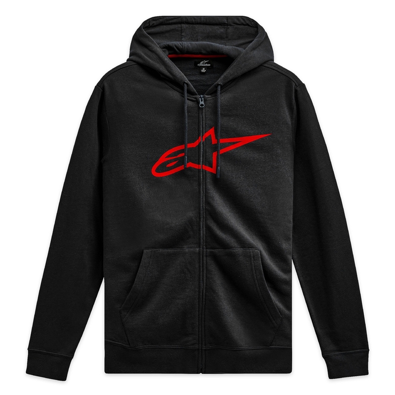 Sweat à capuche Alpinestars Ageless Zip 3 noir-rouge