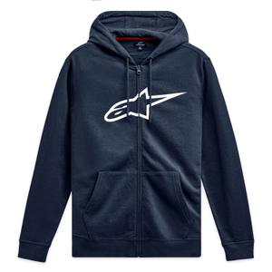 Sweat à capuche Alpinestars Ageless Zip 3 bleu-blanc