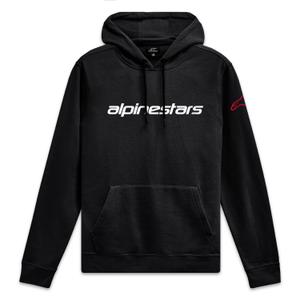 Sweat à capuche Alpinestars Wordmark 3 noir-blanc-rouge