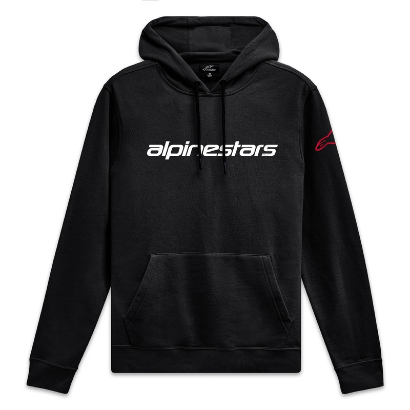 Sweat à capuche Alpinestars Wordmark 3 noir-blanc-rouge