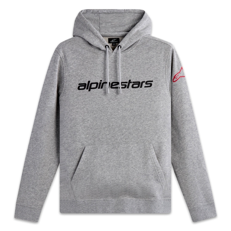 Alpinestars Wordmark Hoodie 3 gris-rouge-noir