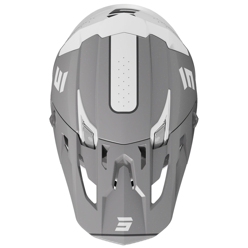 Casque cross Shot Core Honor gris-perle