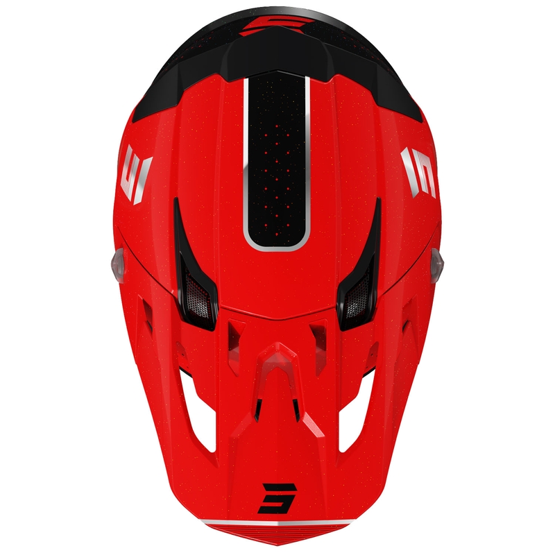 Casque cross Shot Core Honor rouge-noir-perle