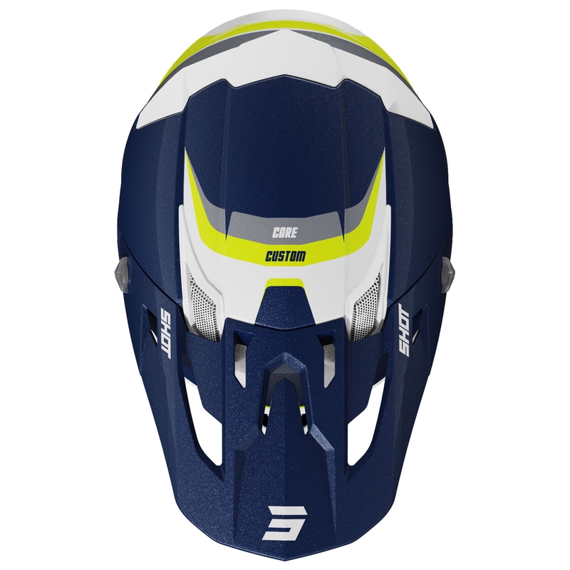 Casque cross Shot Core Custom bleu-perle