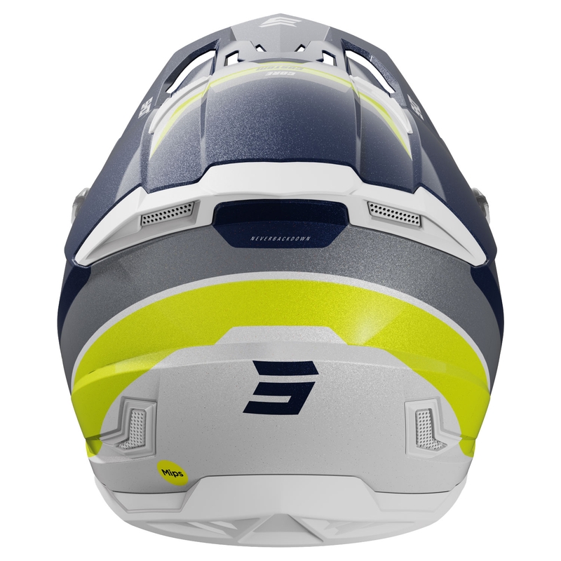 Casque cross Shot Core Custom bleu-perle