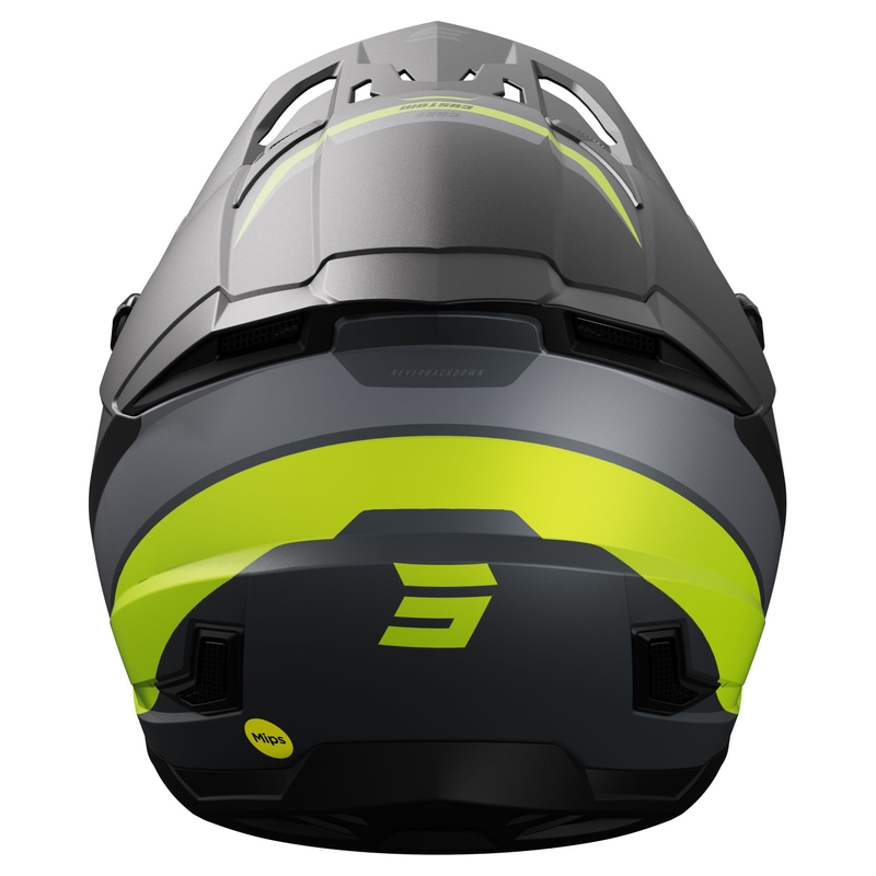 Casque cross Shot Core Custom noir-jaune fluo