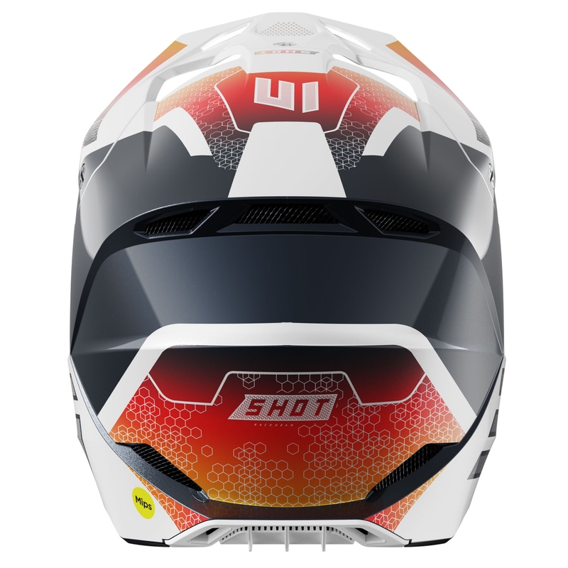 Casque cross Shot Race Phaser perle bleu-blanc-orange