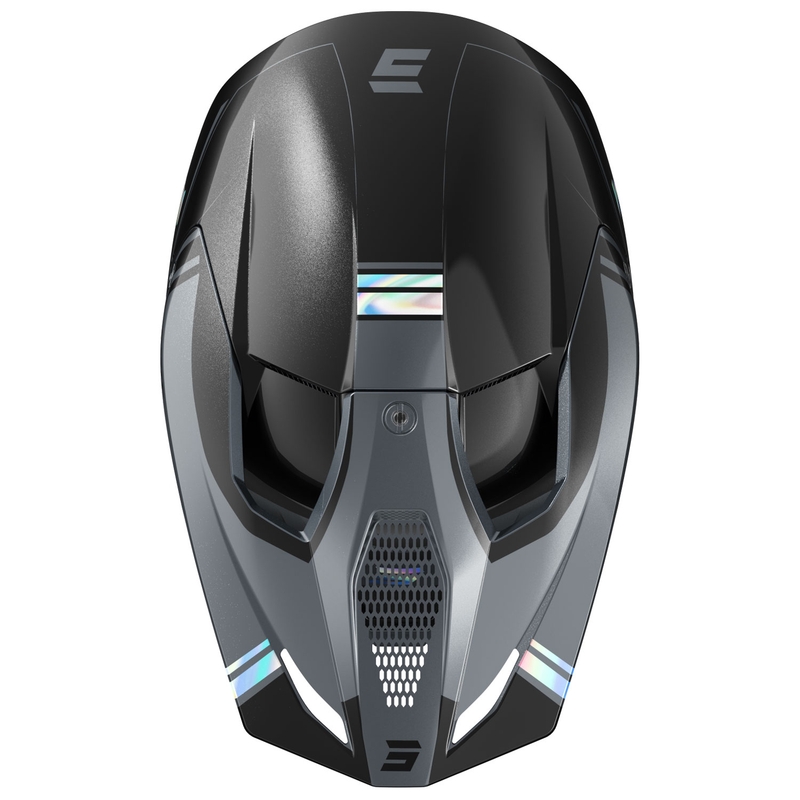 Casque cross Shot Race Sprint perle noir-gris
