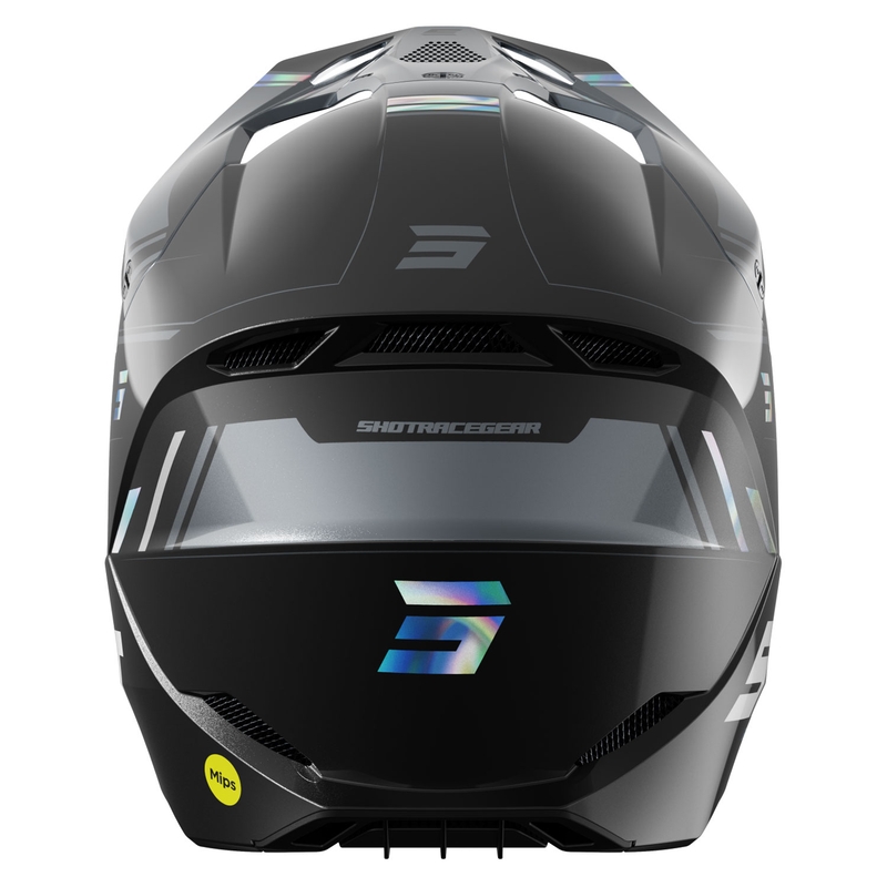 Casque cross Shot Race Sprint perle noir-gris