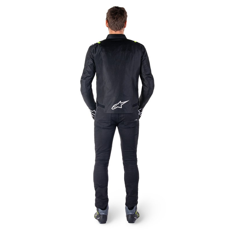 Blouson moto imperméable Alpinestars T-SPS 2 noir-blanc-jaune fluo
