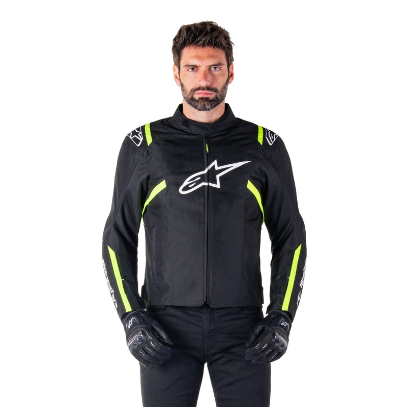 Blouson moto imperméable Alpinestars T-SPS 2 noir-blanc-jaune fluo