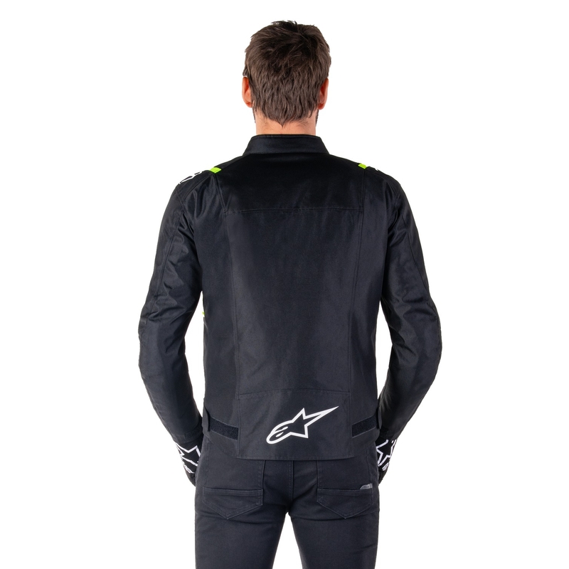 Blouson moto imperméable Alpinestars T-SPS 2 noir-blanc-jaune fluo