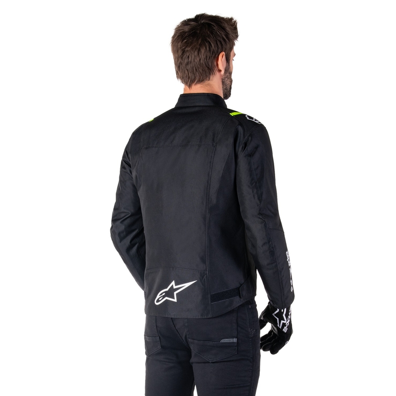 Blouson moto imperméable Alpinestars T-SPS 2 noir-blanc-jaune fluo