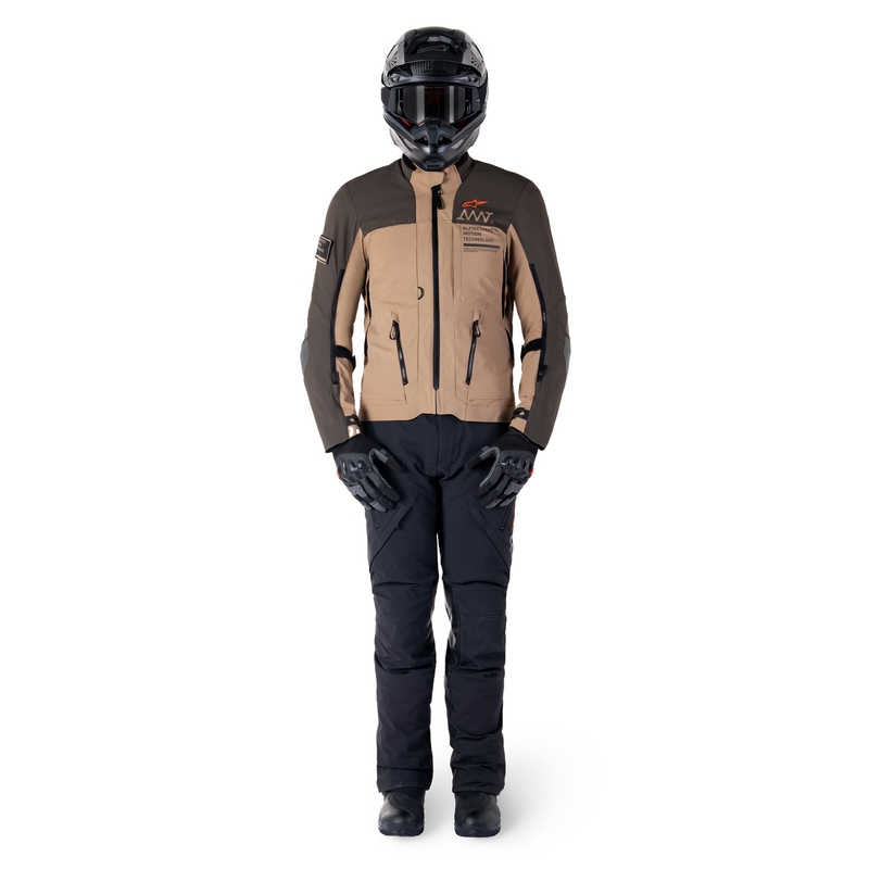 Blouson moto Alpinestars AMT-8 Stretch Drystar XF marron-kaki