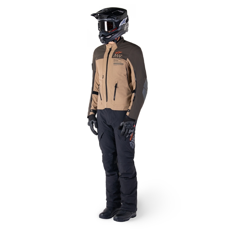 Blouson moto Alpinestars AMT-8 Stretch Drystar XF marron-kaki