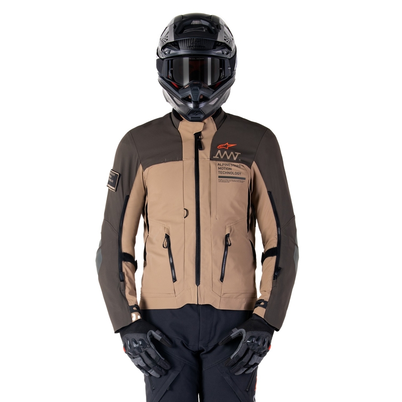 Blouson moto Alpinestars AMT-8 Stretch Drystar XF marron-kaki