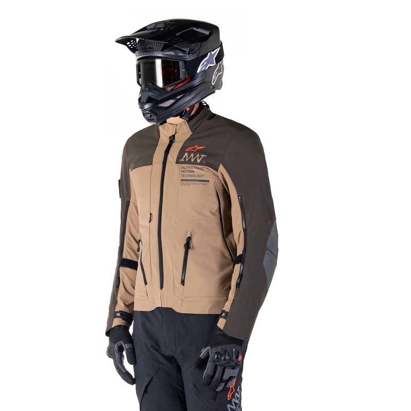 Blouson moto Alpinestars AMT-8 Stretch Drystar XF marron-kaki