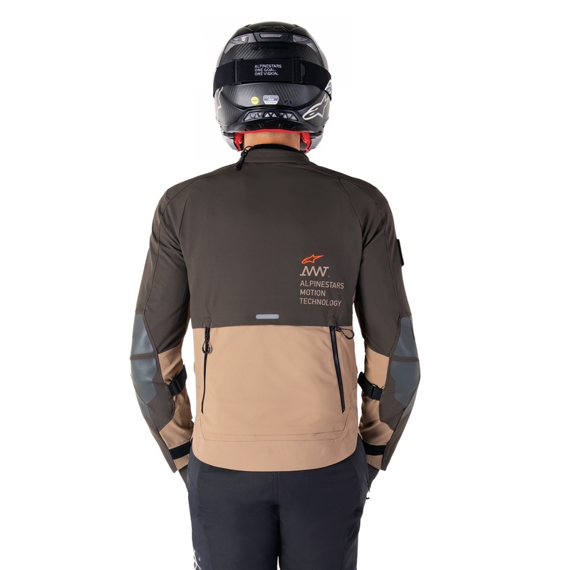 Blouson moto Alpinestars AMT-8 Stretch Drystar XF marron-kaki