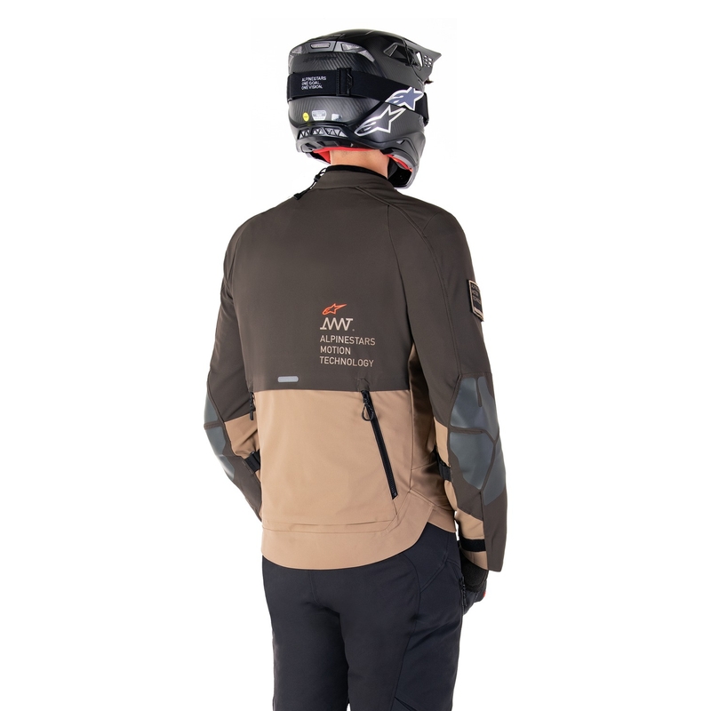 Blouson moto Alpinestars AMT-8 Stretch Drystar XF marron-kaki