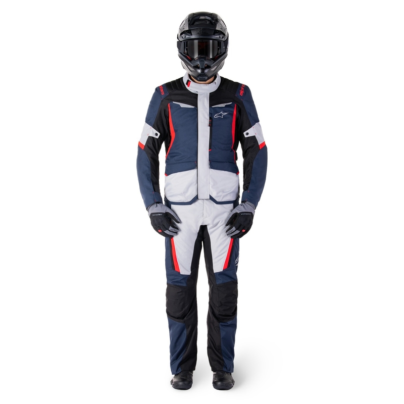 Blouson moto imperméable Alpinestars ST-1 bleu foncé-noir-rouge