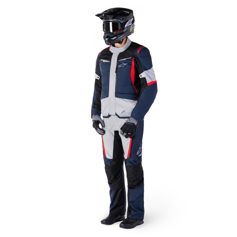 Blouson moto imperméable Alpinestars ST-1 bleu foncé-noir-rouge