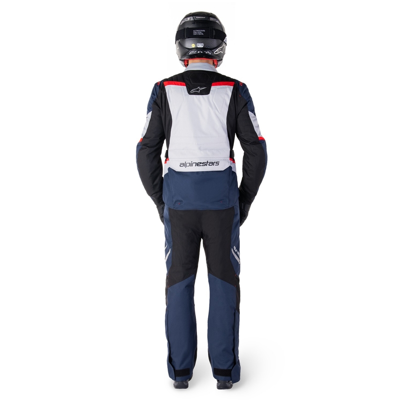 Blouson moto imperméable Alpinestars ST-1 bleu foncé-noir-rouge
