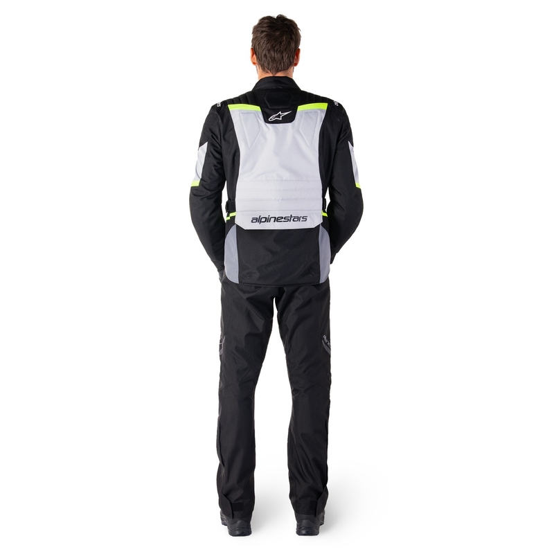 Blouson moto imperméable Alpinestars ST-1 gris-noir-jaune fluo