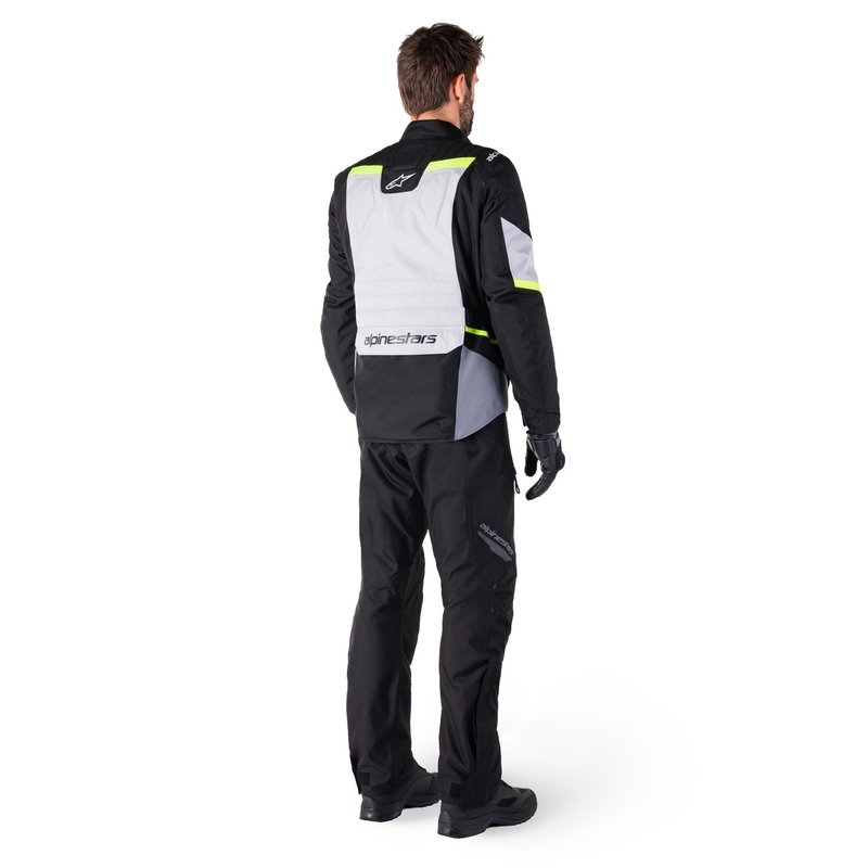 Blouson moto imperméable Alpinestars ST-1 gris-noir-jaune fluo