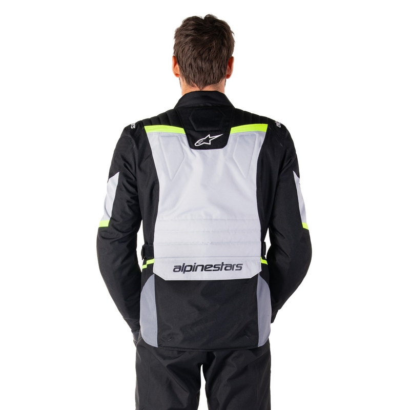Blouson moto imperméable Alpinestars ST-1 gris-noir-jaune fluo