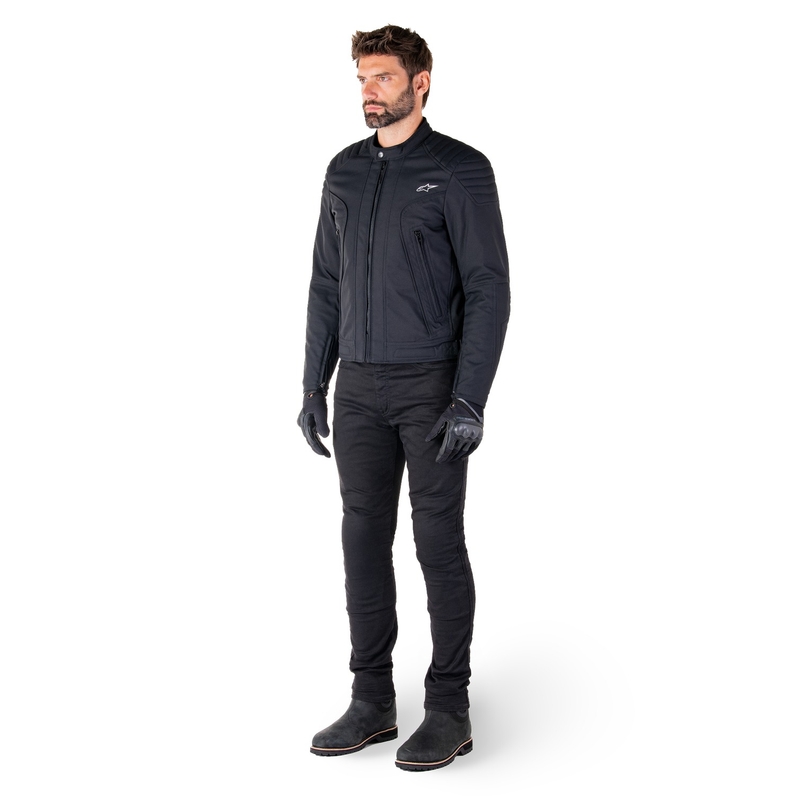 Blouson Moto Hydrofuge Alpinestars Clayton Noir-Noir