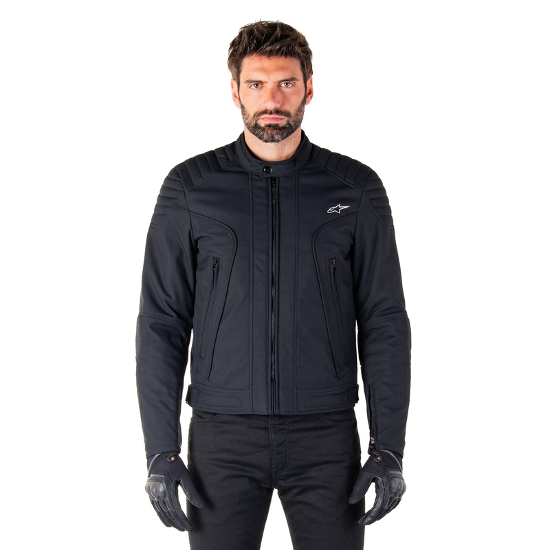 Blouson Moto Hydrofuge Alpinestars Clayton Noir-Noir