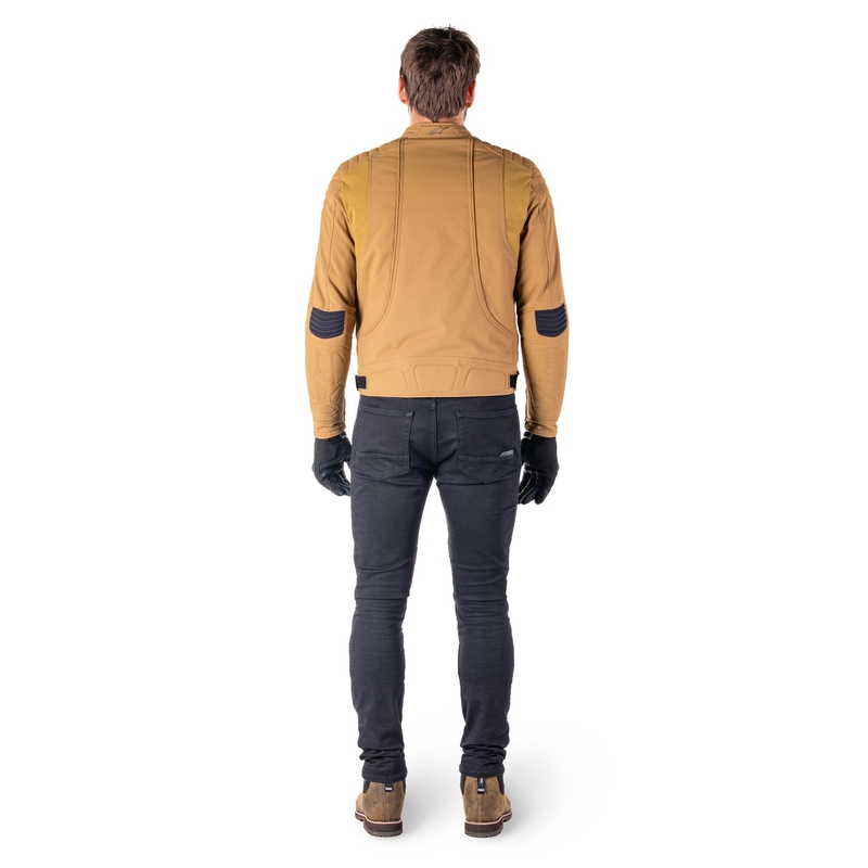 Veste de moto résistante à l'eau Alpinestars Clayton marron clair