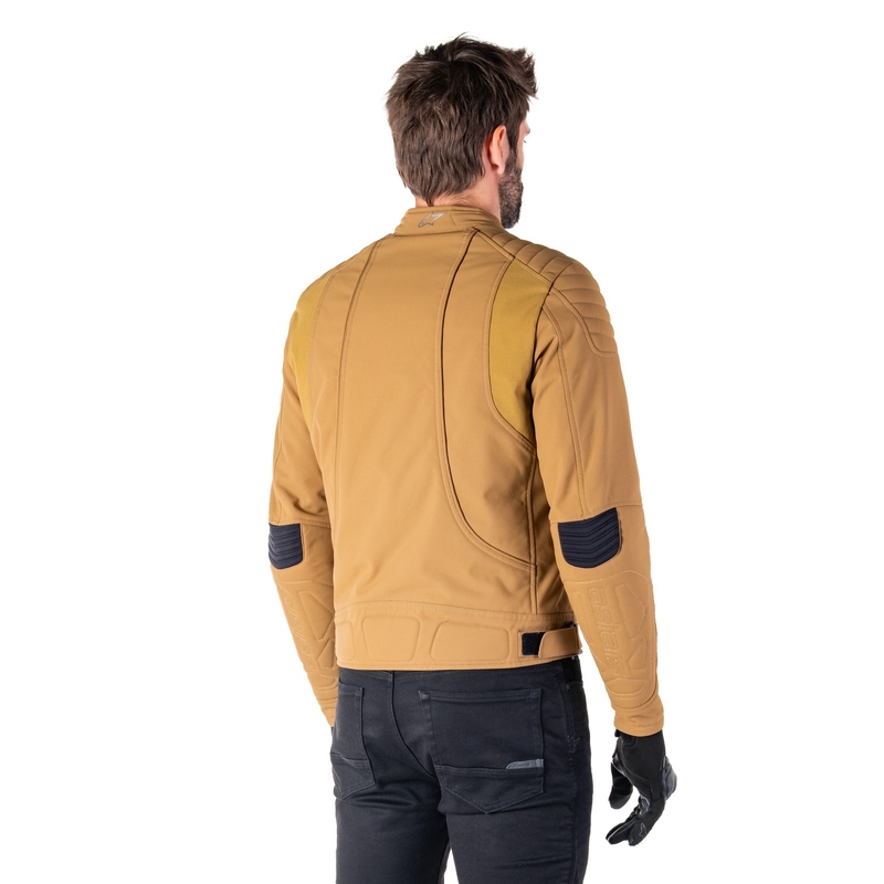 Veste de moto résistante à l'eau Alpinestars Clayton marron clair