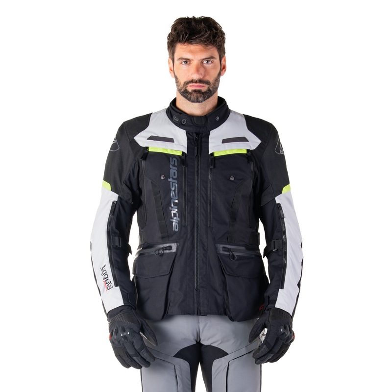 Blouson moto Alpinestars Bogota PRO Drystar noir-gris-jaune fluo