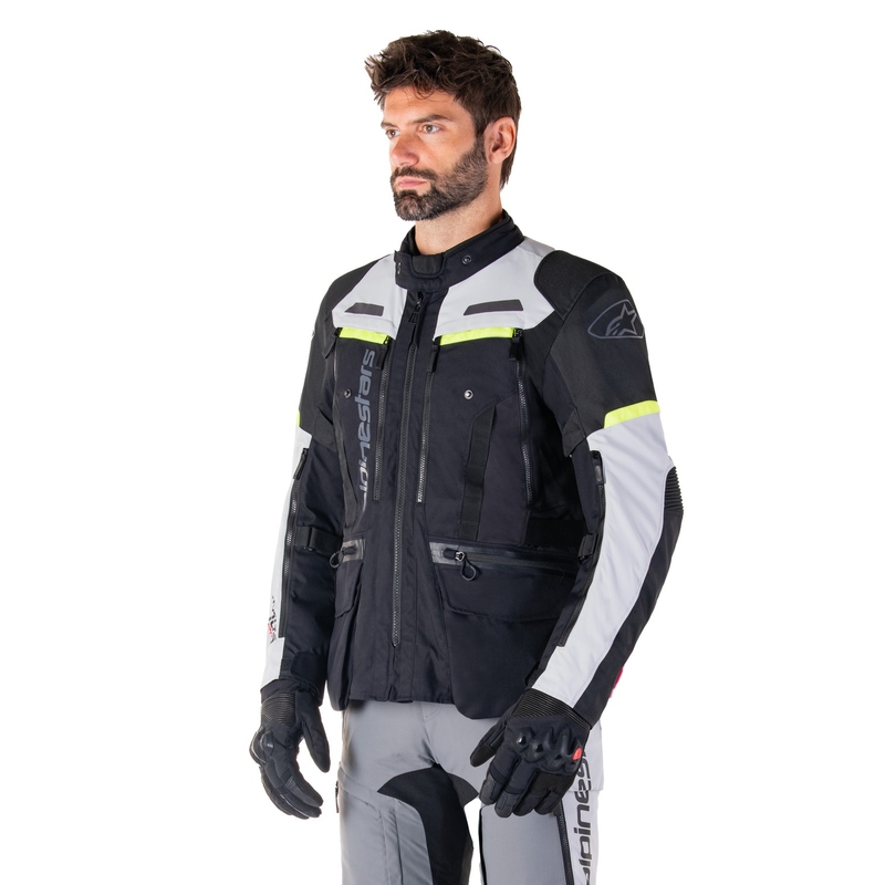 Blouson moto Alpinestars Bogota PRO Drystar noir-gris-jaune fluo