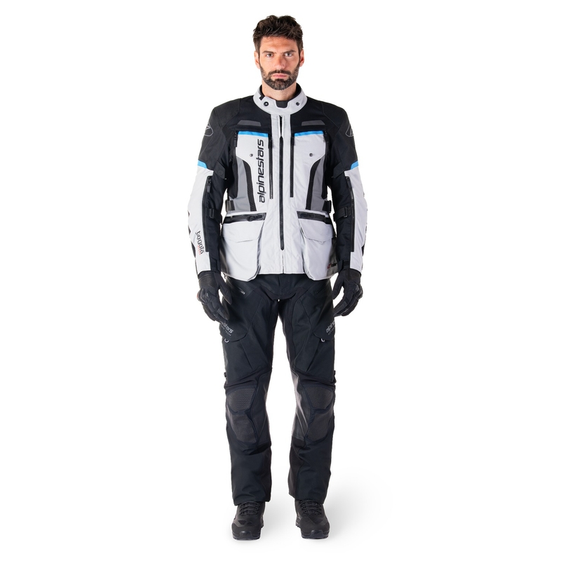 Blouson moto Alpinestars Bogota PRO Drystar gris-noir-bleu