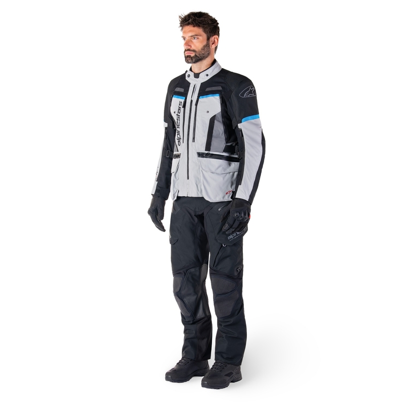 Blouson moto Alpinestars Bogota PRO Drystar gris-noir-bleu