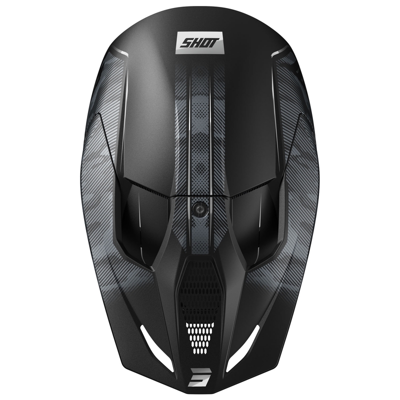 Casque cross Shot Camo Tactic mat noir-gris