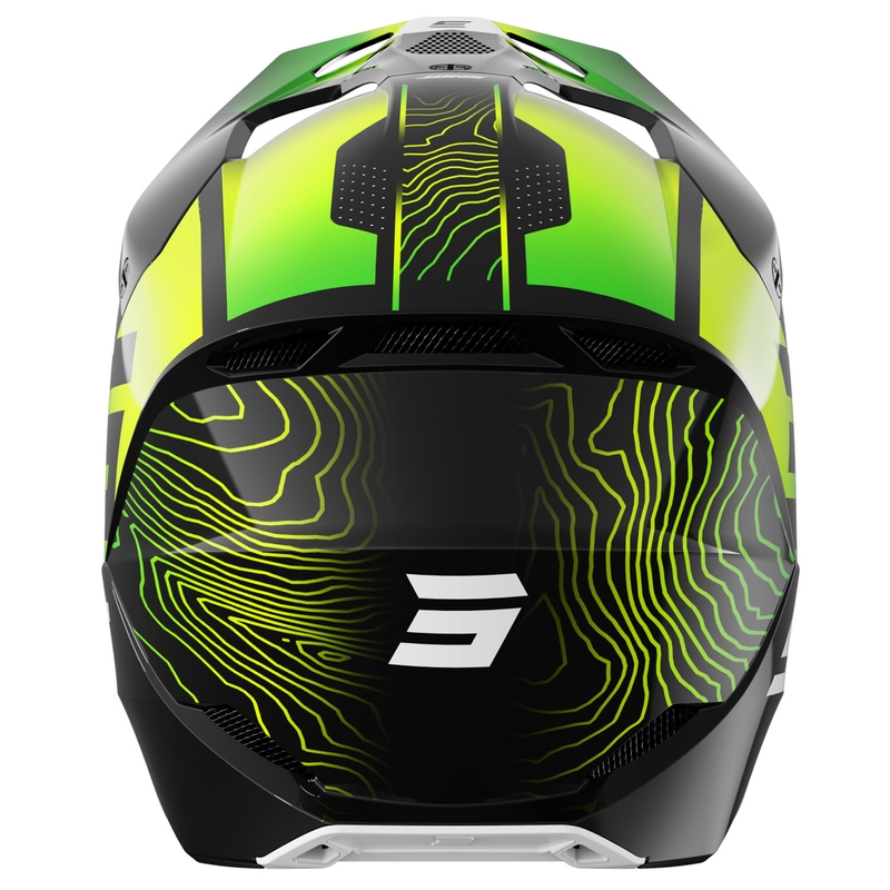 Casque cross Shot Furious Apex jaune fluo-noir